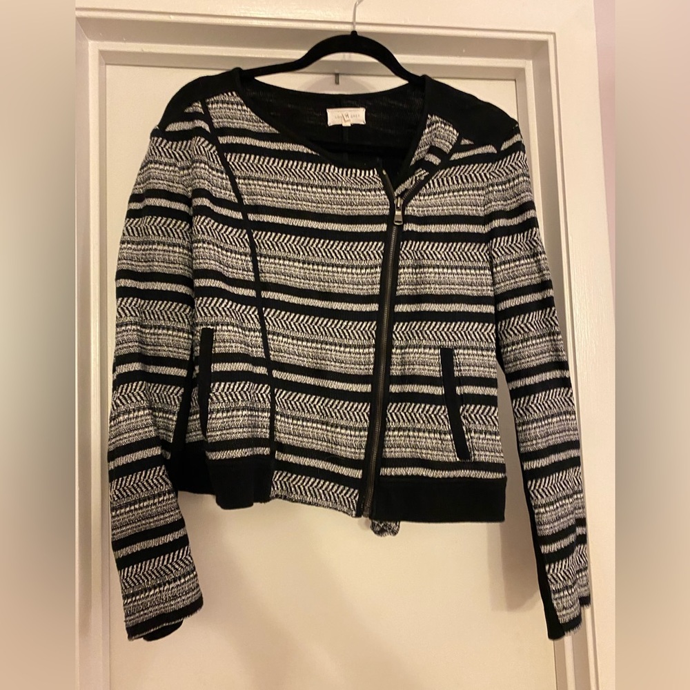Lou & Grey Assyemtrical Zip Jacket